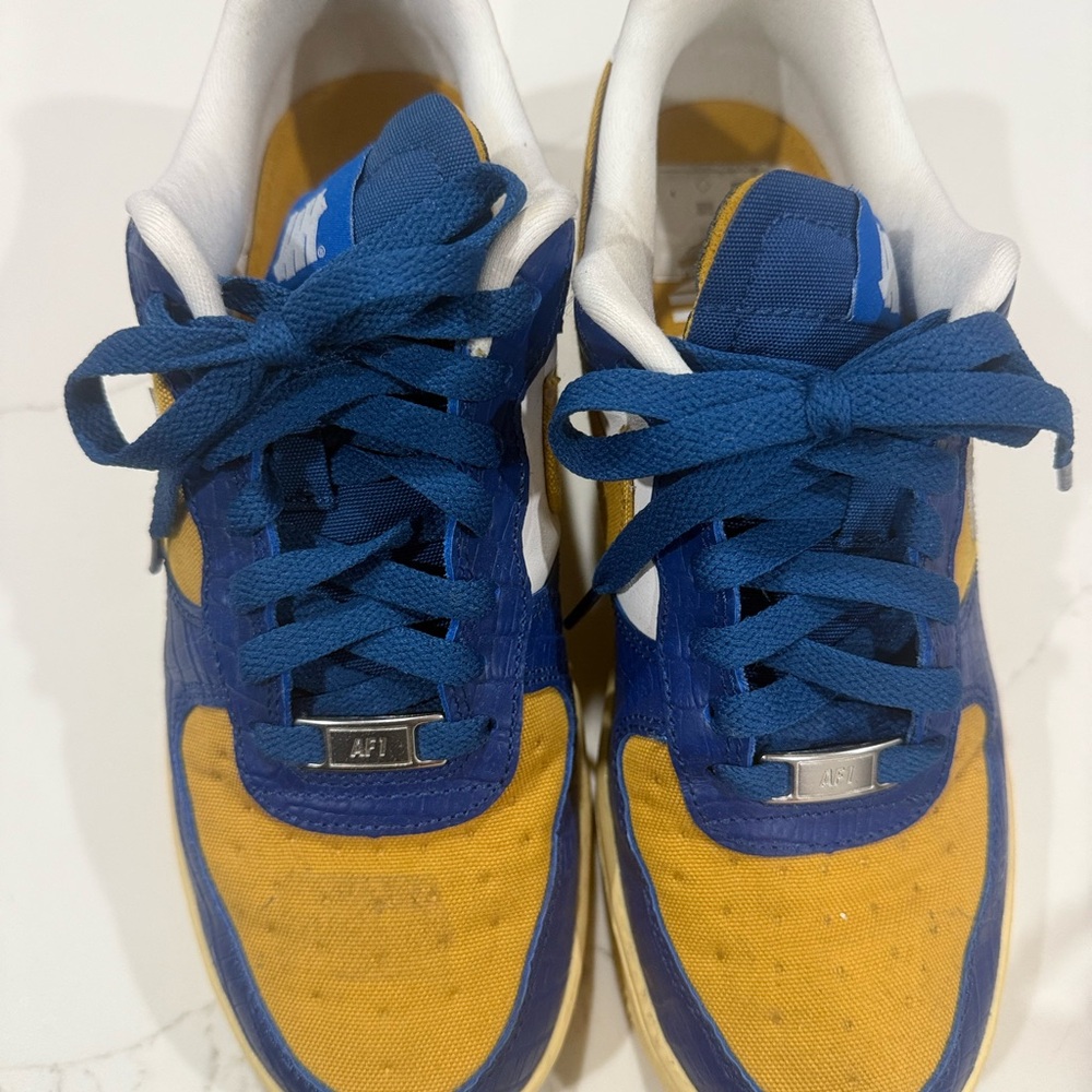 Nike Blue and Yellow Women's Sneakers
